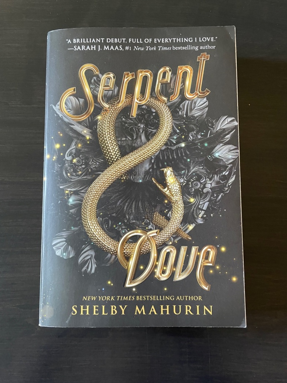 Harper Gold and Black "Serpent & Dove" Decorative Coffee Table Book